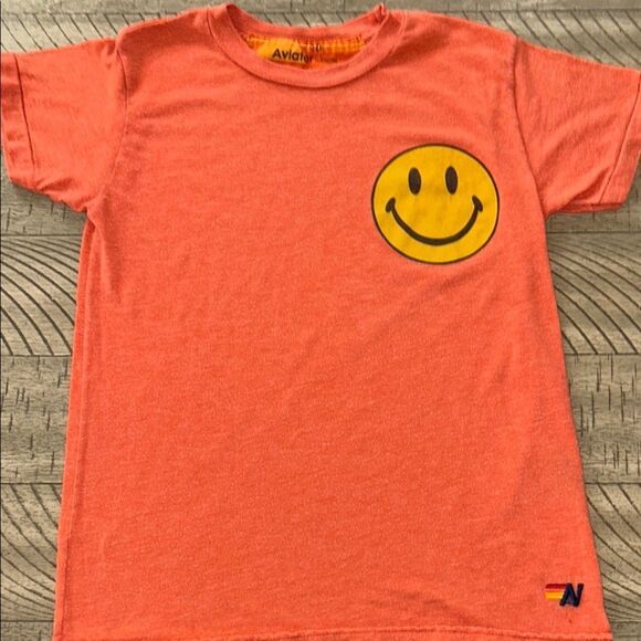 Aviator Nation Other - Made in 🇺🇸 Aviator Nation 🏄🏼 Orange 🍊 Yellow 🌞 Smiley 😃 Face Tee